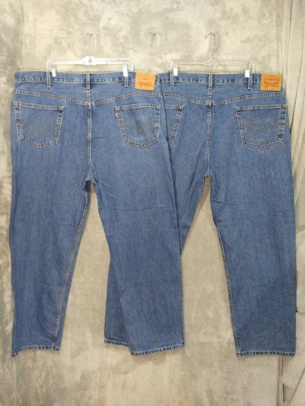 Levis 550 Jeans Mens 46x32 Blue Denim Relaxed Fit Taper Leg High Rise Lot of 2